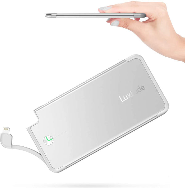 Luxtude PowerEasy 5000mAh Power Bank for iPhone - Silver