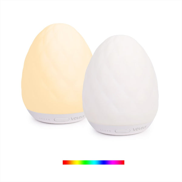 Vovoly Night Light for Baby Nursery, Large Kids, Auto Color Cycling, Touch Control, BPA Free Silicone Sleeve