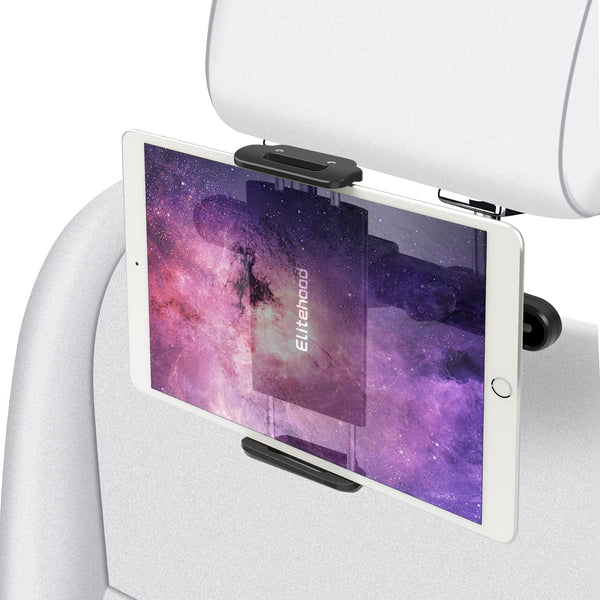 Elitehood Uninversal Headrest Tablet Holder, Aluminum iPad Holder for Car Headrest, Adjutable Car Back Seat iPad Mount for iPad Air, Mini, iPad Pro 12.9/11, Switch and 4-13 inch Smartphone & Tablet