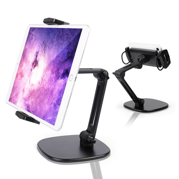 Elitehood iPad Stand and Holder for Desk, 360° Swivel & Adjustable iPad Stand, Desktop Phone Stand Holder for iPad Air 4/Mini, iPad 10.2/9.7, Kindle, E-Reader, Fire and 4-11 inch Cell Phone & Tablets